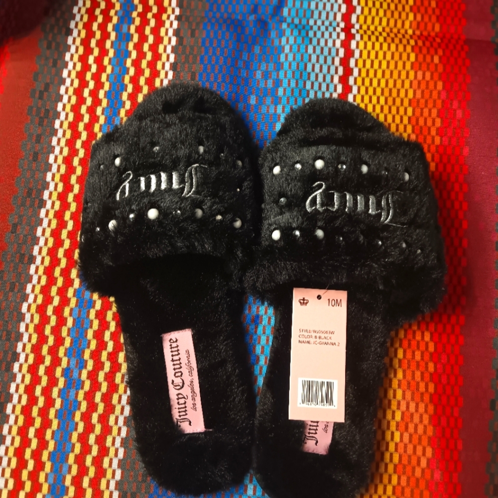 Juicy Couture Gyanna House Slippers sz 10